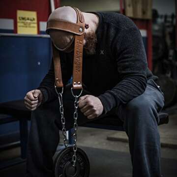Durable Harbinger Leather Head Harness for Strength Training