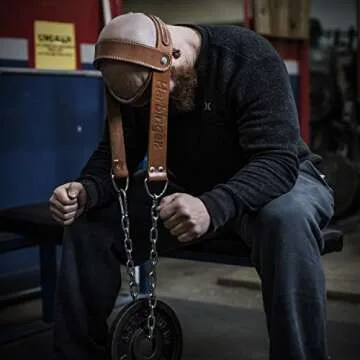 Durable Harbinger Leather Head Harness for Strength Training