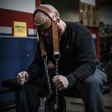 Durable Harbinger Leather Head Harness for Strength Training