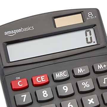 Amazon Basics LCD 8-Digit Desktop Calculator 5 Pack