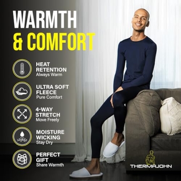 Thermajohn Men's Thermal Long Johns Fleece Lined Set