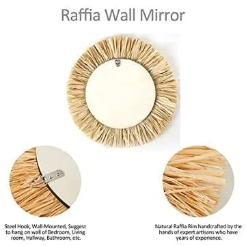 Handmade Rattan Wall Mirrors for Stylish Home Decor