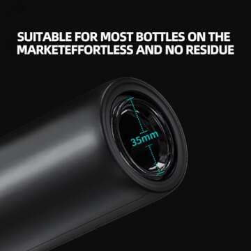 Wine Bottle Opener Electric Wine Bottle Openers，Battery Operated Automatic Wine Corkscrew for Wine Lovers Gift Women Men (Black)