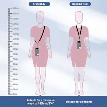 CACOE Phone Lanyard 2 Pcs Adjustable Neck Strap,4 Pcs Patches,Universal Crossbody Multifuctional Pat...