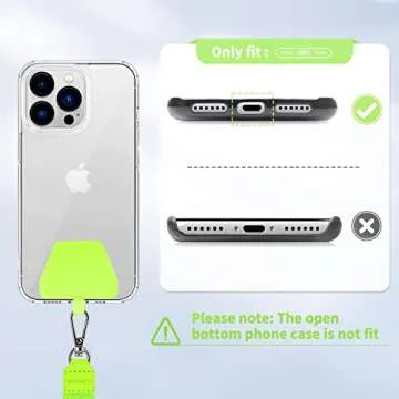 CACOE Phone Lanyard 2 Pcs Adjustable Neck Strap,4 Pcs Patches,Universal Crossbody Multifuctional Patch Cell Phone Lanyards Compatible with Most Smartphones(Black+Green)