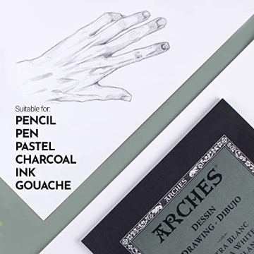 Arches Extra White Cotton Drawing Paper Pad 9x12 inches