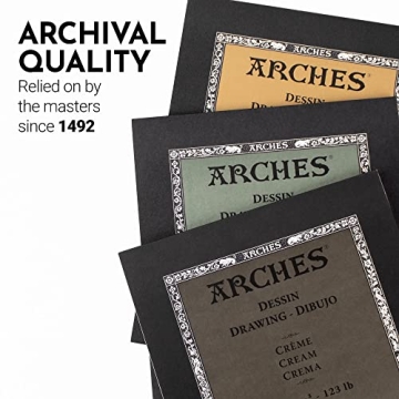 Arches Extra White Cotton Drawing Paper Pad 9x12 inches