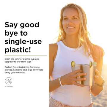 Klean Kanteen Single Wall Stainless Steel Cups, Pint Glasses in 16oz, 4 pack