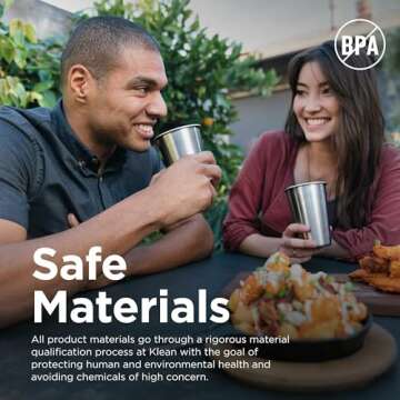 Klean Kanteen Single Wall Stainless Steel Cups, Pint Glasses in 16oz, 4 pack