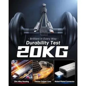 Vexipia 4-in-1 USB C Cable 60W Fast Charging Cord