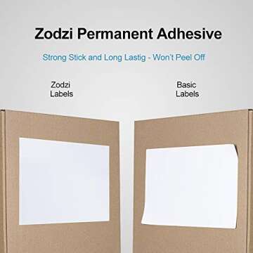 4x6 Thermal Direct Shipping Labels, Shipping Label Printer Paper ?Fan-Fold Mailing Labels for Desktop Label Printer, Self-Adhesive Compatible with Zebra, Rollo, Dymo, MUNBYN, USPS 4" x 6", 500-Pack
