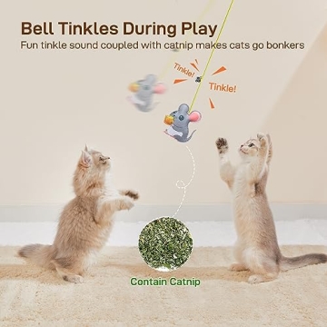 Potaroma Interactive Cat Feather Toys for Endless Fun