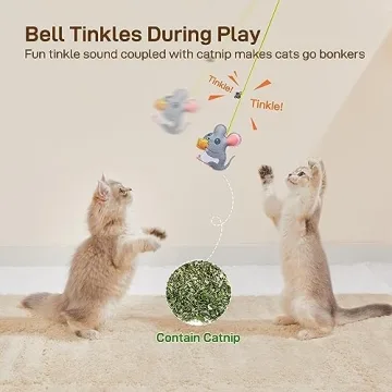 Potaroma Interactive Cat Feather Toys for Endless Fun