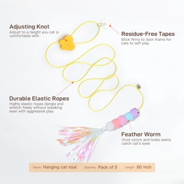 Potaroma Interactive Cat Feather Toys for Endless Fun