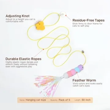 Potaroma Interactive Cat Feather Toys for Endless Fun