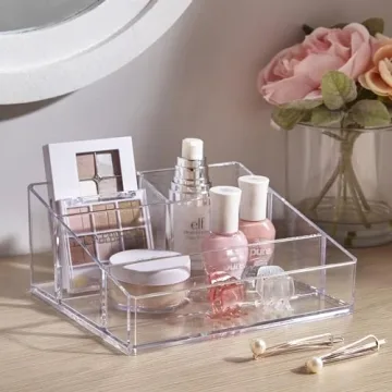 Compact STORi Clear Plastic Makeup Organizer for Safe Storage