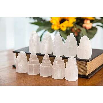 The Chrysalis Stone | Selenite Skyscraper | 4'' Tall | 1pc | Crystals and Healing Stones, Spiritual Gifts for Women, Reiki, Chakra, Yoga, Meditation Accessories