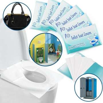XL Disposable Toilet Seat Covers - 60 Pack
