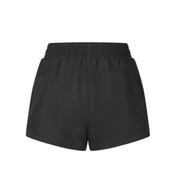 LALA BIRDS Women's Quick Dry High Split Running Shorts