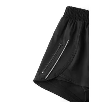 LALA BIRDS Women's Quick Dry High Split Running Shorts