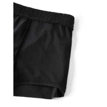 LALA BIRDS Women's Quick Dry High Split Running Shorts