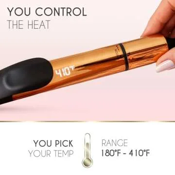 ELLA BELLA® Curling Iron 1 Inch • Professional Hair Curler • Curling Wand • Ceramic Curling Irons • Transform Your Look in Seconds • Suitable for All Hair Types • Say Goodbye to Heat Damage