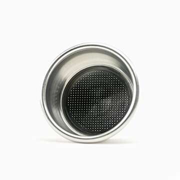 Crema Coffee Products - 54mm Filter Basket - Double Shot - Stainless Steel (Double Shot)