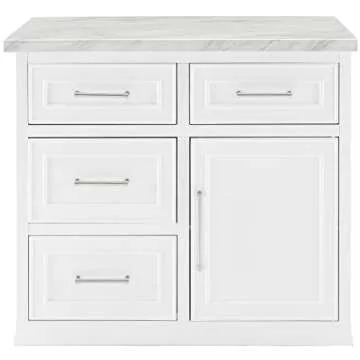 Crosley Faux Marble Top Kitchen Island for Modern Homes