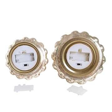 Battery-Operated Mercury Glass Christmas Tree Set