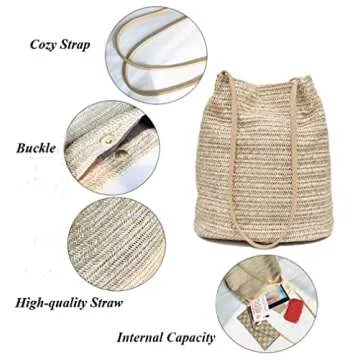 Stylish Lightweight Straw Tote Bag for Summer 2024