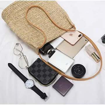 Stylish Lightweight Straw Tote Bag for Summer 2024