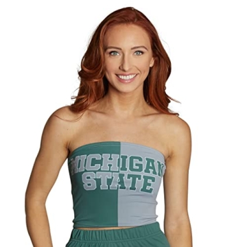Lojobands Women's Tailgate Outfit College Tube Top - Michigan State Spartans