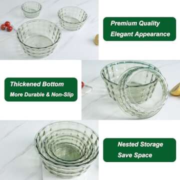 Taiuloo Salad Bowl Set Stylish Food Storage Solution