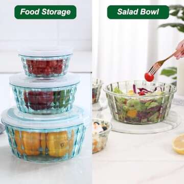 Taiuloo Salad Bowl Set Stylish Food Storage Solution
