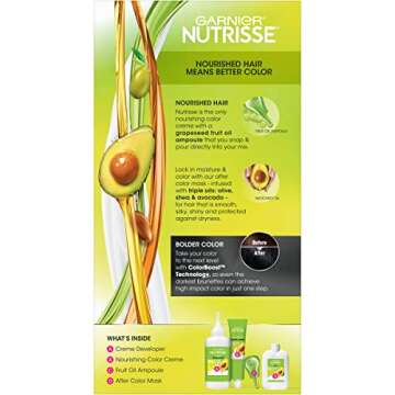 Garnier Hair Color Nutrisse Ultra Color Nourishing Creme, BL11 Jet Blue Black (Black Currant) Perman...