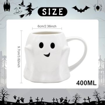 Charming 14 oz Ghost Mug - Perfect for Halloween Fun