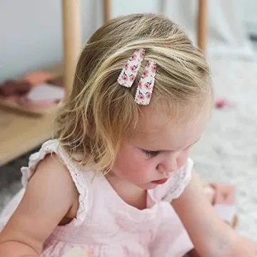 Floral Snap Hair Clips 20 Pcs for Toddler Girls