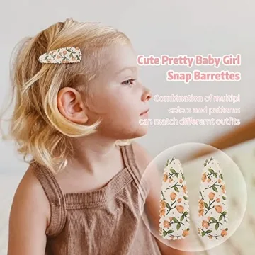 Floral Snap Hair Clips 20 Pcs for Toddler Girls