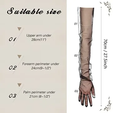 Tarpop Long Sheer Party Gloves for Elegant Occasions