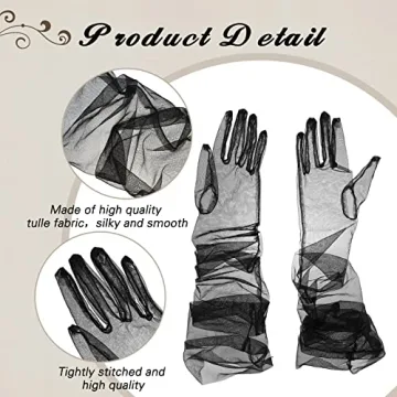 Tarpop Long Sheer Party Gloves for Elegant Occasions