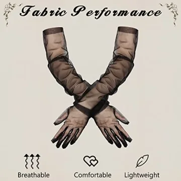 Tarpop Long Sheer Party Gloves for Elegant Occasions