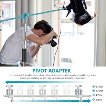 Neewer 10ft Adjustable C-Stand with Boom Arm for Photography