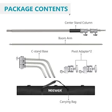 Neewer 10ft Adjustable C-Stand with Boom Arm for Photography