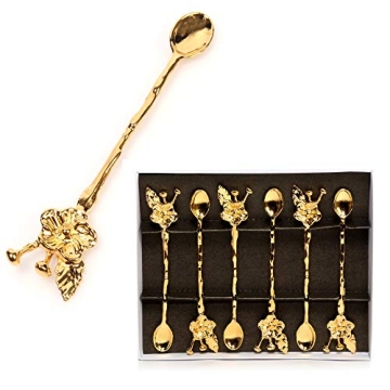 Alisveristime Traditional Ottoman Motif Tea Spoons - Decorative Stirring, Sugar, Tea Spoons (Set of ...