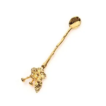 Elegant Ottoman Motif Tea Spoons Set of 6 Gold