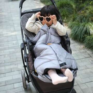 Anti-Kick Water Resistant Cozy Baby Footmuff for Strollers