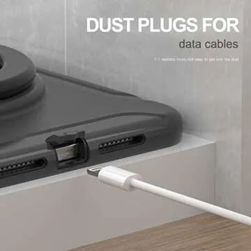 ORIbox Defender Case for iPad Mini 6, Full Body Drop Protection, 3 in 1 Shockproof Bumper with 360° Ring Holder Kickstand, Defender Black