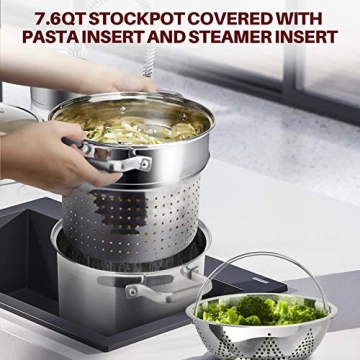Duxtop 19PC Stainless Steel Cookware Set for All Stovetops