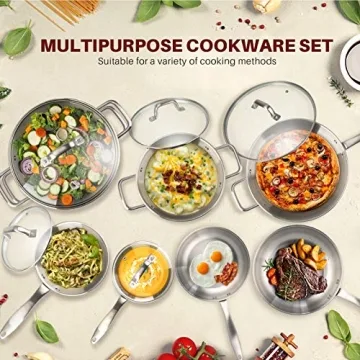 Duxtop 19PC Stainless Steel Cookware Set for All Stovetops