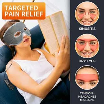 ELEKHEAL Sinus Relief Mask with 3 Heat Settings for Sinus Pressure Relief, Face Heating Pad for Face, Sinusitis, Tension Headache Relief